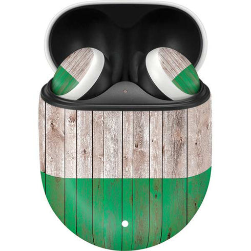 Ireland Flag Dark Wood Google Pixel Buds Skin